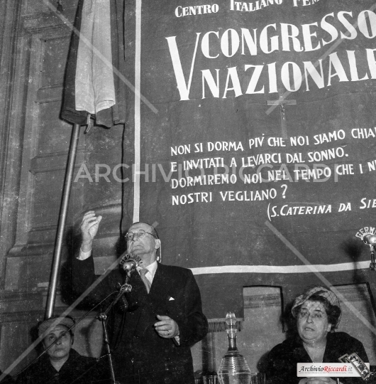 Alcide De Gasperi - 1953 - Congresso DC  -054 - AR